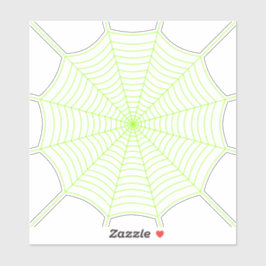 Pegatina Patrón de Halloween de telaraña verde neón