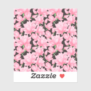 Pegatina Patrón de Lotus rosa