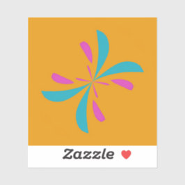 Pegatina Patrón de vuelo de mariposa abstracto simple