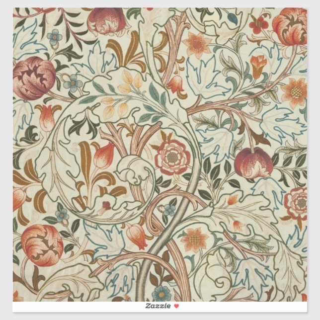 Pegatina Patrón floral de William Morris Acanthus Embroider