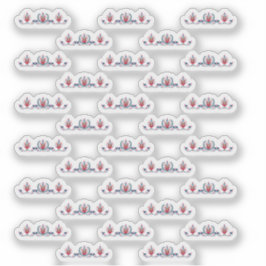 Pegatina Patrón Floral Folclórico Húngaro