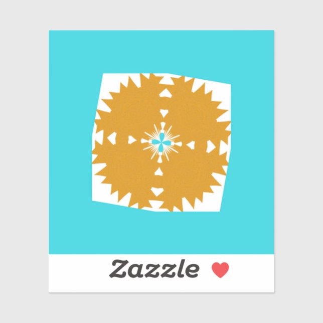 Pegatina Patrón multicolor de las vibraciones del suroeste (Hoja)