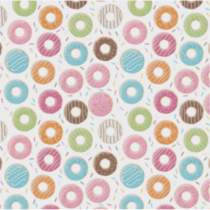Pegatina Patrón Retro Colorido de Donas Minimalista Fiesta