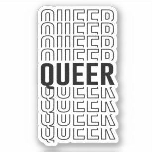 Pegatina Patrón retro queer