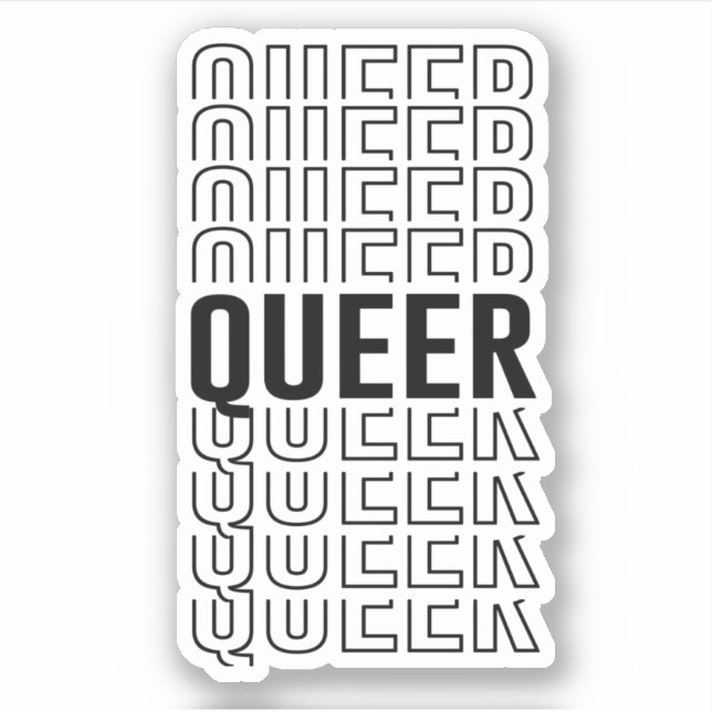 Pegatina Patrón Retro Queer (Anverso)