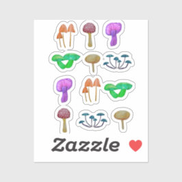 Pegatina Patrón simple de hongos