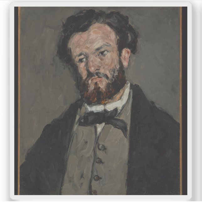Pegatina Paul Cézanne - Retrato de Anthony Valabrègue (Anverso)