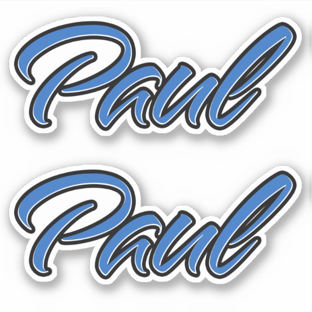 Pegatina Paul Name blue Aufkleber Sticker Stickerset (Anverso)