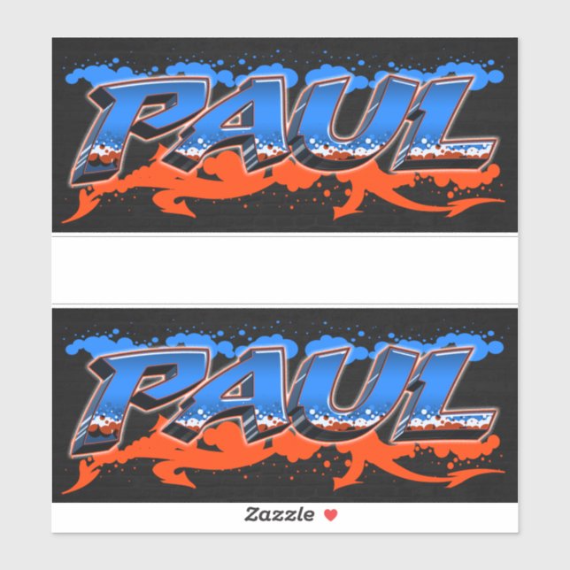 Pegatina Paul Vorname Name Graffiti Aufkleber Sticker (Hoja)