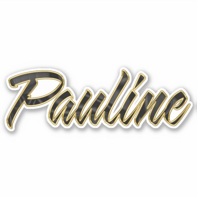 Pegatina Pauline black gold Lettering Aufkleber Sticker (Anverso)