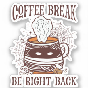 Pegatina Pausa de café - Tema de Halloween