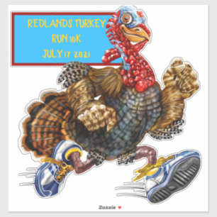 Pegatina Pavo calzado para correr 10k personalizado
