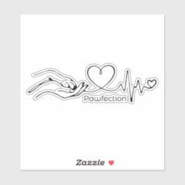 Pegatina Pawfection One-Line Art – Minimalist Dog Lover