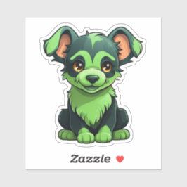 Pegatina Paws in Action: Energetic Dog Stickers for Adventu