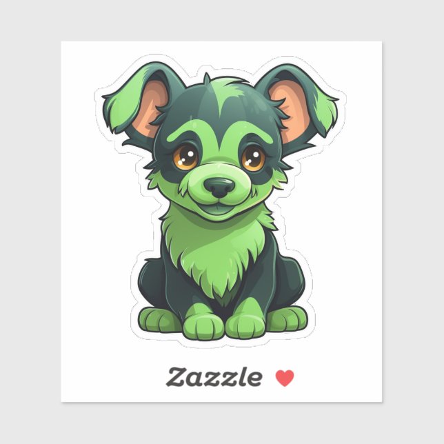 Pegatina Paws in Action: Energetic Dog Stickers for Adventu (Hoja)