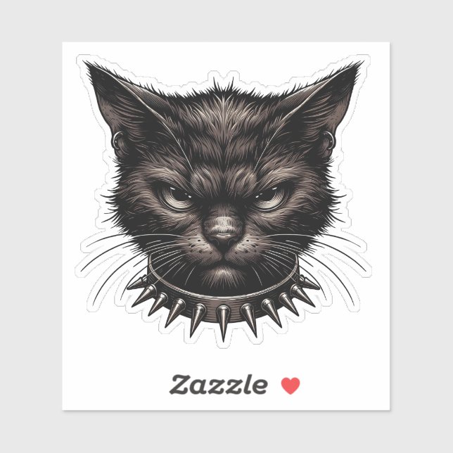 Pegatina "Paws of Furiy - Angry Cat Slap" (Hoja)