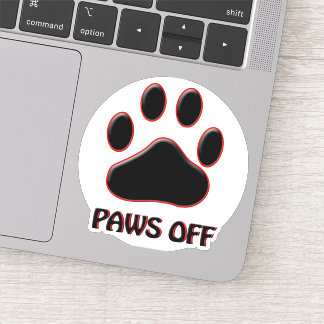 Pegatina Paws Off Vinyl