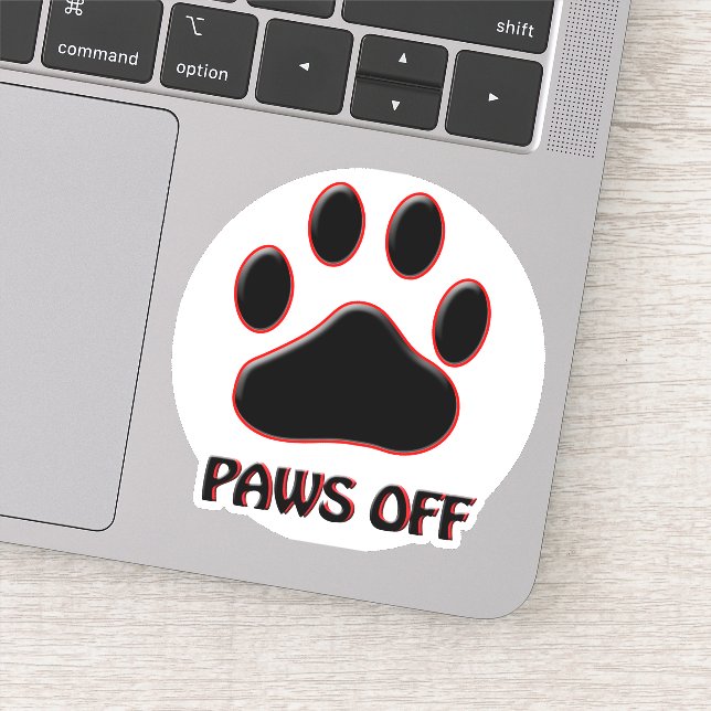 Pegatina Paws Off Vinyl (Detalle)