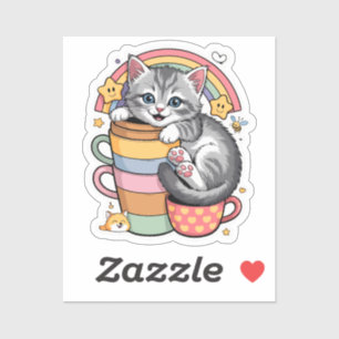 Pegatina Paws Pastel y Sierras Arcoiris