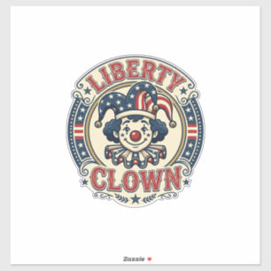 Pegatina Payaso de la Libertad Patriótico Patriótico Clownc