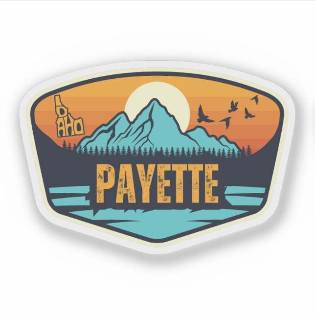 Pegatina Payette, Idaho (Anverso)