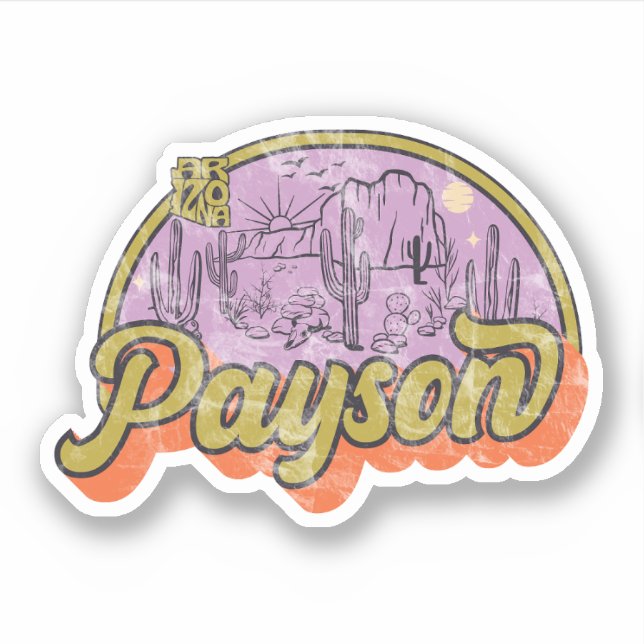 Pegatina Payson, Arizona (Anverso)