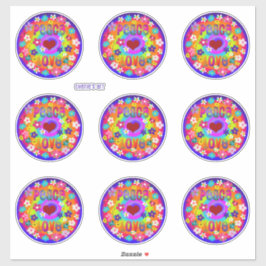 Pegatina Paz Amor Flores De Estilo Hippie Tan Cuidadas