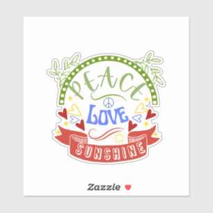 Pegatina Paz, Amor y Sunshine