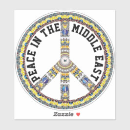 PEGATINA PAZ EN ORIENTE MEDIO - MARIPOSAS GEOMÉTRICAS