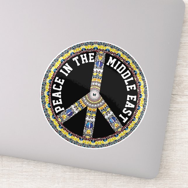 PEGATINA PAZ EN ORIENTE MEDIO - MARIPOSAS GEOMÉTRICAS (Detalle)