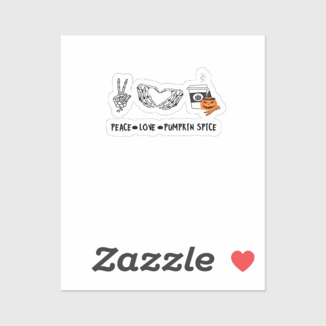 Pegatina Paz Y Especias De Calabaza, Clase De Esqueletos De (Hoja)