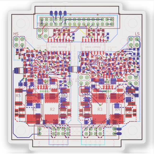 Pegatina PCB Printed Circuit Board Leiterplatine Sticker (Anverso)