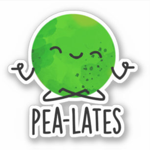 Pegatina Pea-lates Funny Pilates Pea Pun