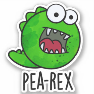 Pegatina Pea Rex Funny Dinosaur Veggie TRex Pun
