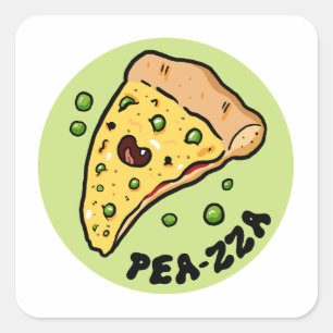Pegatina Pea-zza Cute Pizza Vegetable