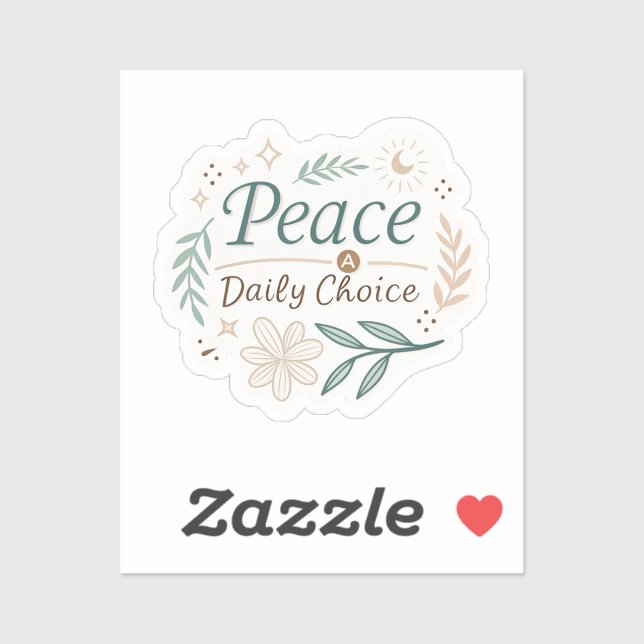 Pegatina Peace Is a Daily Choice – Mindful Quote Stickers f (Hoja)