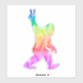 Pegatina Peace Love Bigfoot