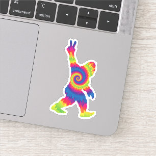 Pegatina Peace Love Bigfoot - Amantes de pie grande