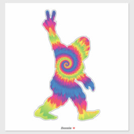 Pegatina Peace Love Bigfoot - Amantes de pie grande