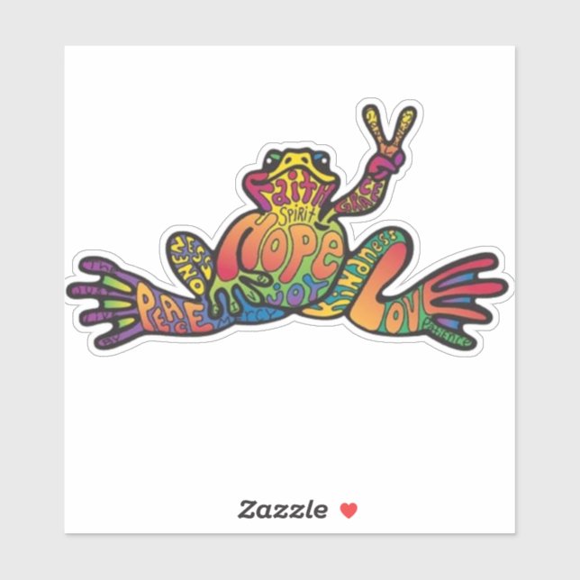 Pegatina Peacefrog (Hoja)