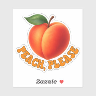 Pegatina Peach Please Funny Vinyl Cut Sticker