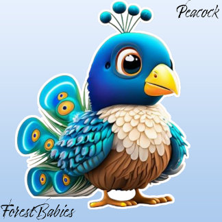 Pegatina Peacock, Peachick, gráfico Personalizado