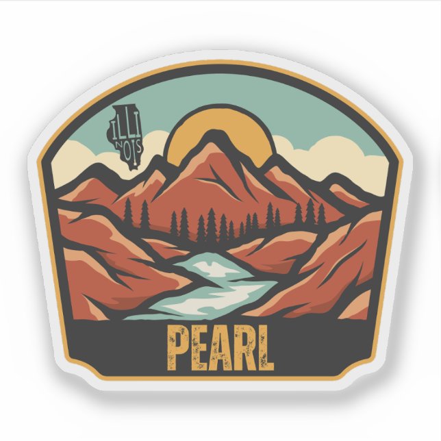 Pegatina Pearl, Illinois (Anverso)