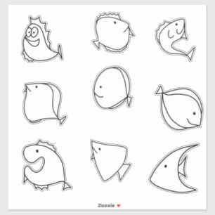 Pegatina Peces lindos y singulares