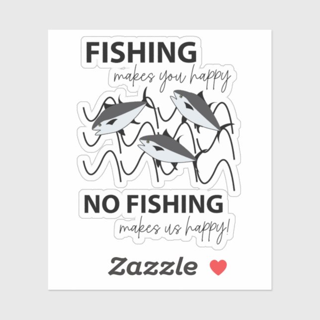 Pegatina Peces Nadando En La Pesca De Agua (Hoja)