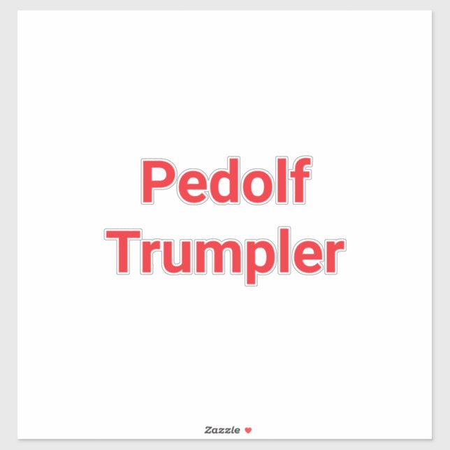 Pegatina Pedolf Trumpler Hankamer Artjunkhaus Fun Comic Art (Hoja)