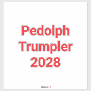 Pegatina Pedolph Trumpler 2028 Hankamer Artjunkhaus Cómic 