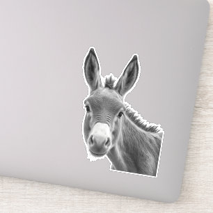 Pegatina Peeking Donkey Funny