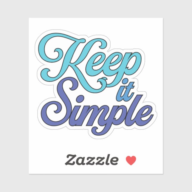 Pegatina Pega Keep It Simple (Azul) (Hoja)