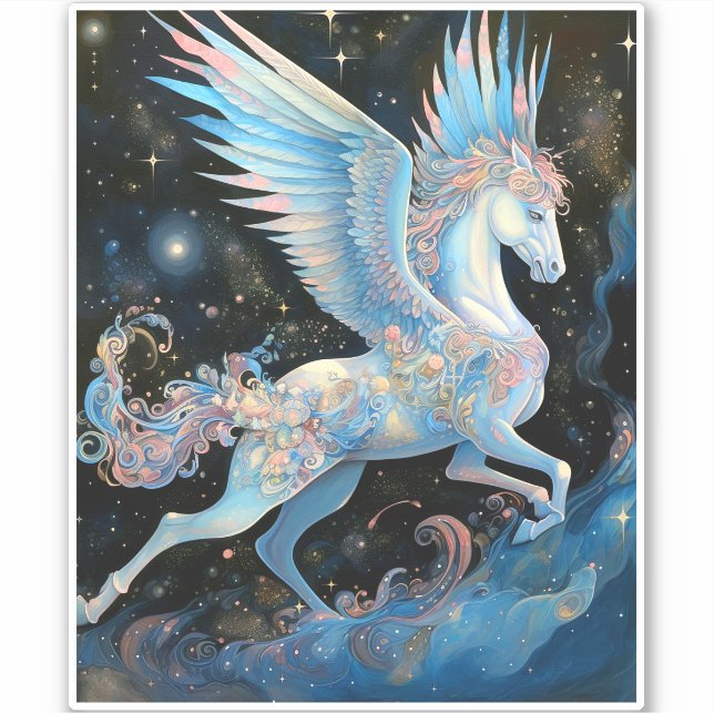 Pegatina Pegasus Fantasy Art (Anverso)